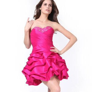 GO JANE Hot Pink A-Line Short Sweetheart Sleeveless Lace-Up Dress Size Women's S